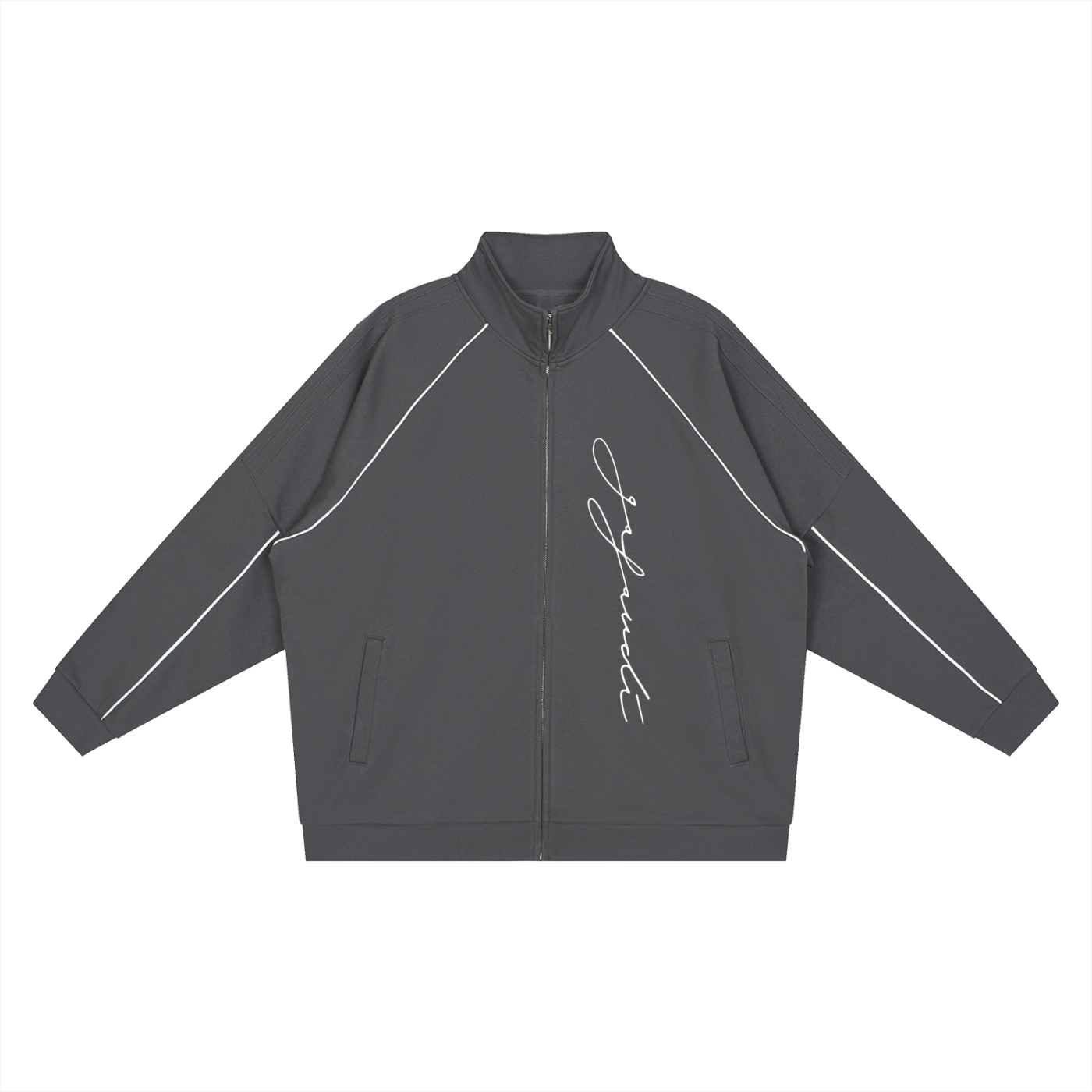 GAFAUDI Reflection Striped Raglan Sleeve  Jacket