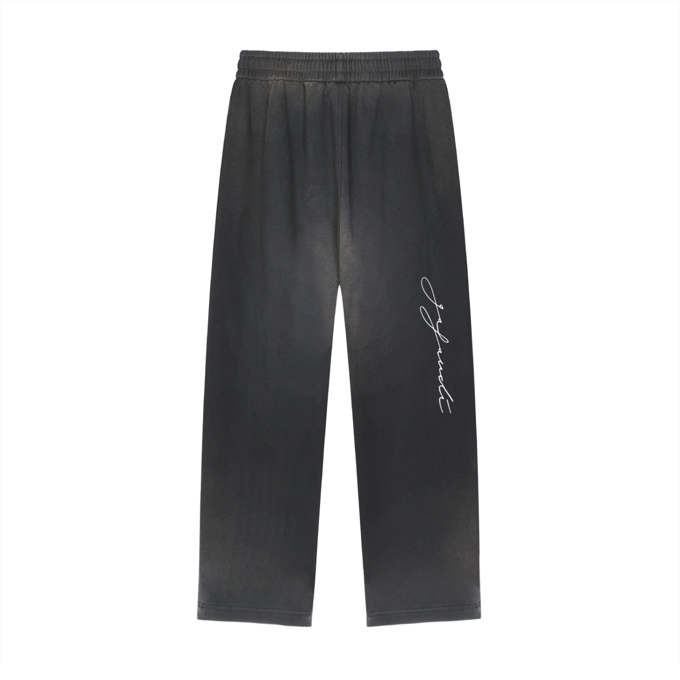 GAFAUDI Sun Fade Raw Edge Straight-Leg Sweatpants