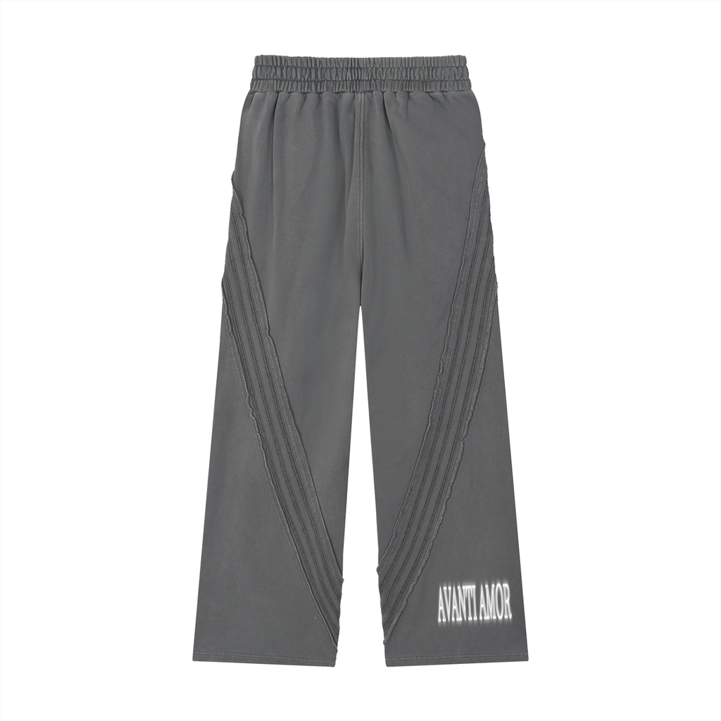 AVANTI AMOR Snow Washed Tape Raw Edge Sweatpants