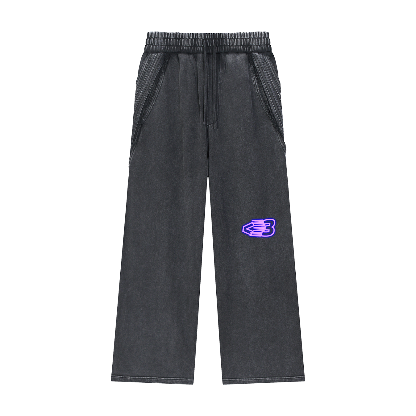 AVANTI AMOR Snow Washed Tape Raw Edge Sweatpants