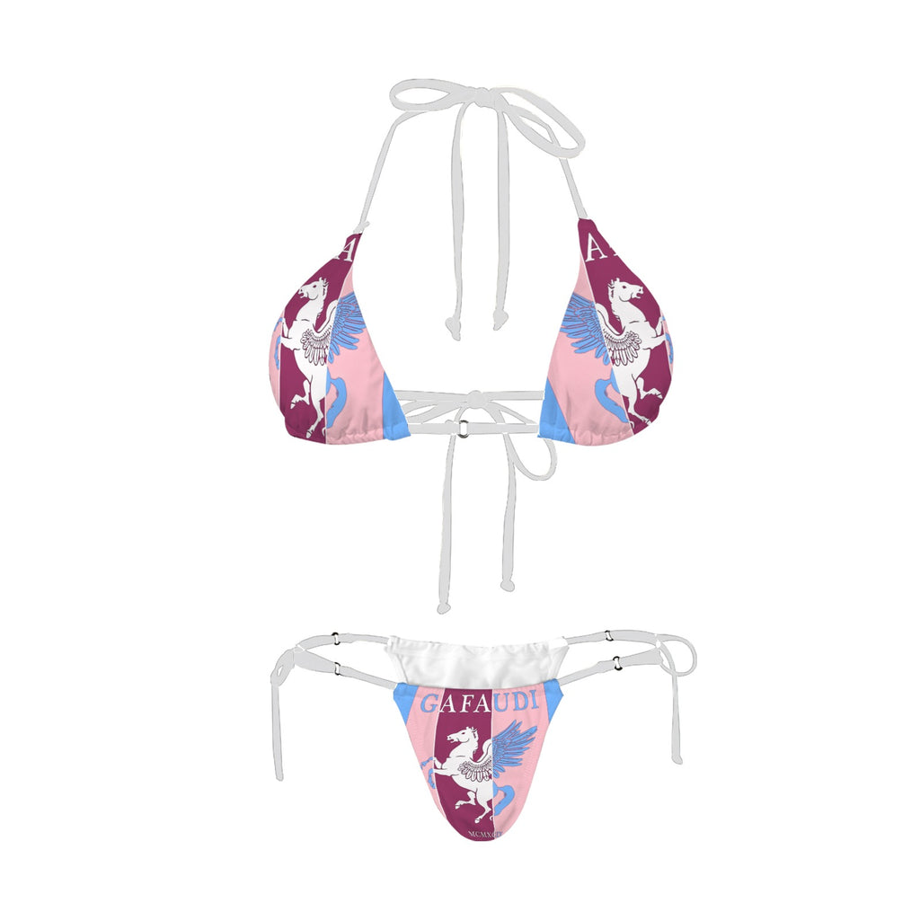 GAFAUDI Women's Halter String Bikini Set