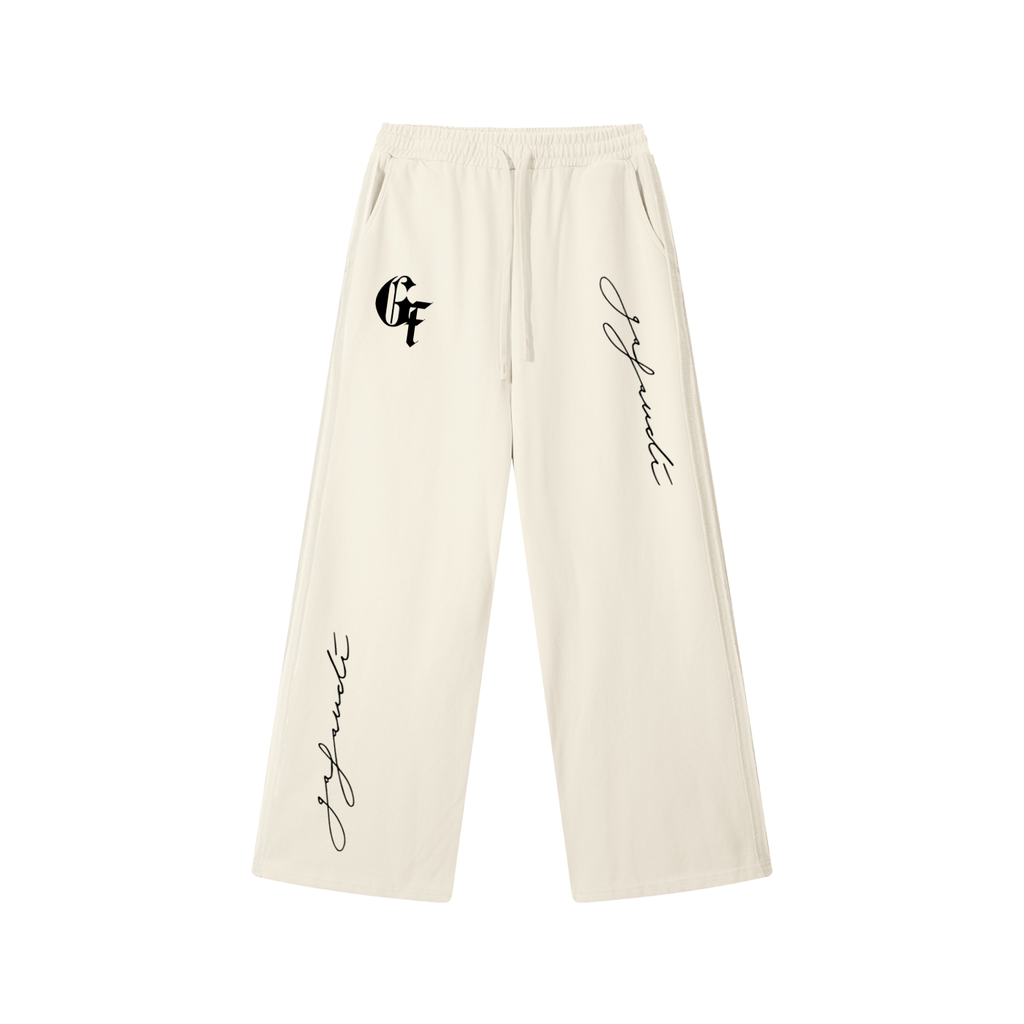 GAFAUDI 'GOD FEARING' Contrast Tape Straight-Leg Sweatpants