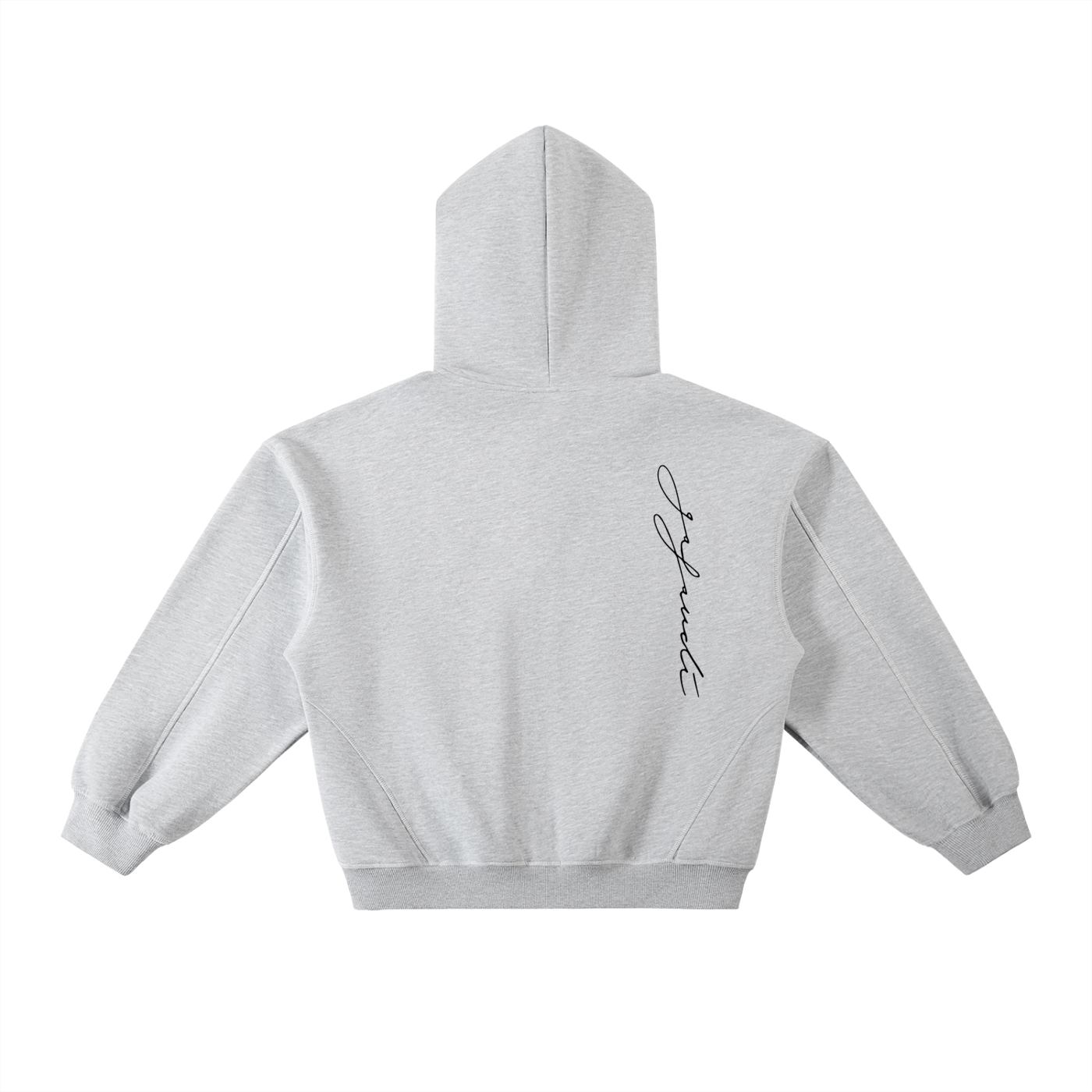 GAFAUDI Contrast-Stitched Boxy Fleece Hoodie