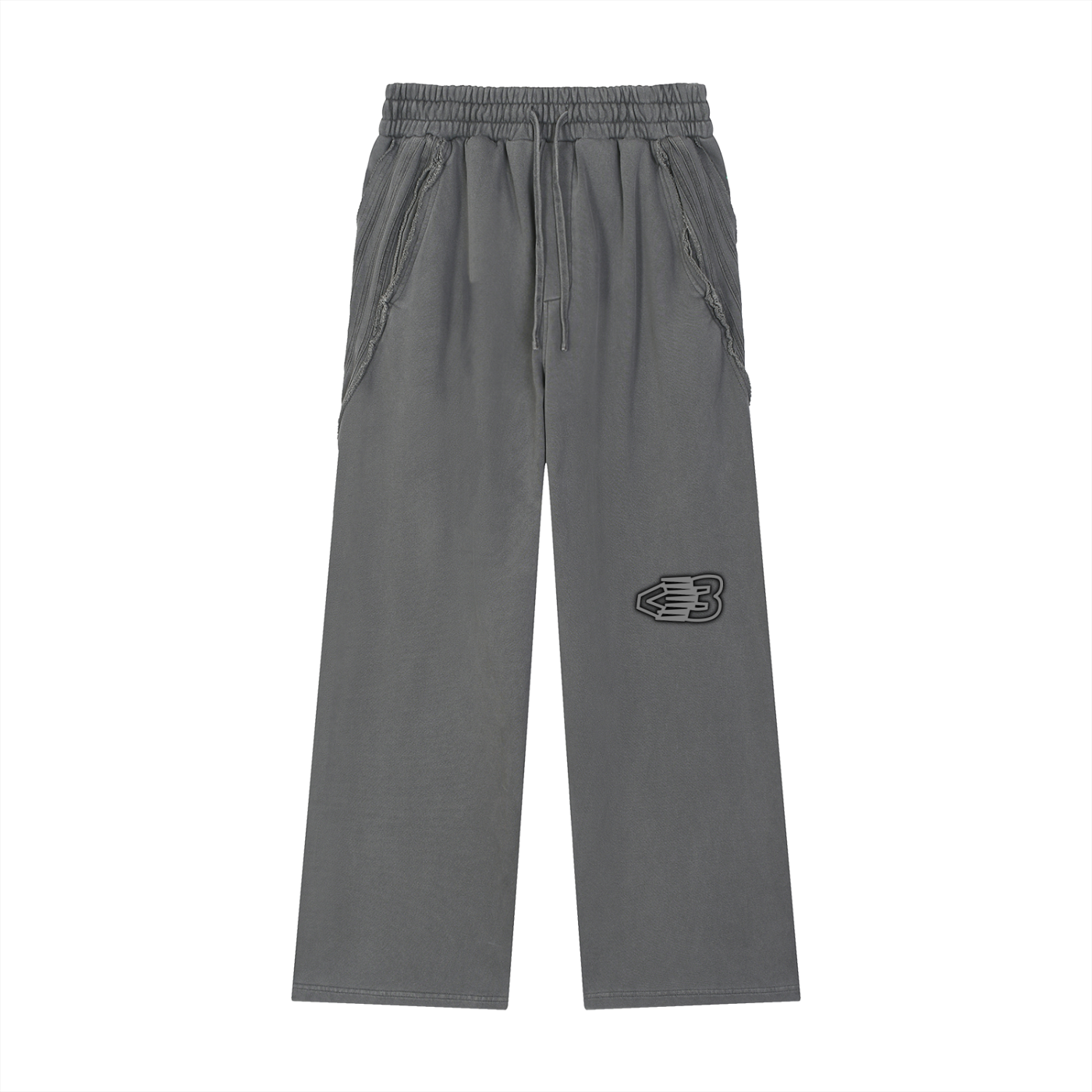 AVANTI AMOR Snow Washed Tape Raw Edge Sweatpants