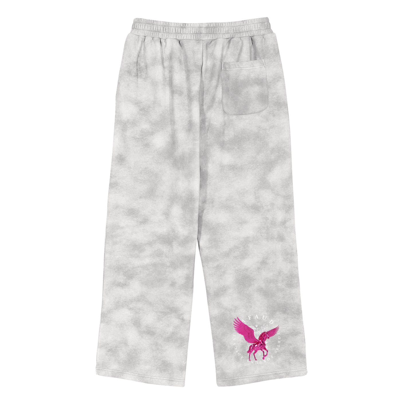 GAFAUDI PINK PEGASUS Dirty Washed Fleece Sweatpants