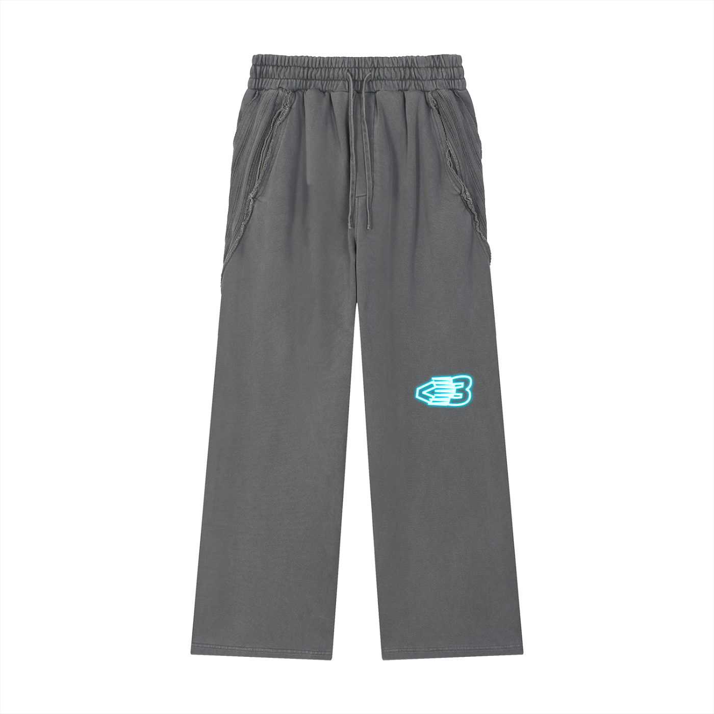 AVANTI AMOR Snow Washed Tape Raw Edge Sweatpants