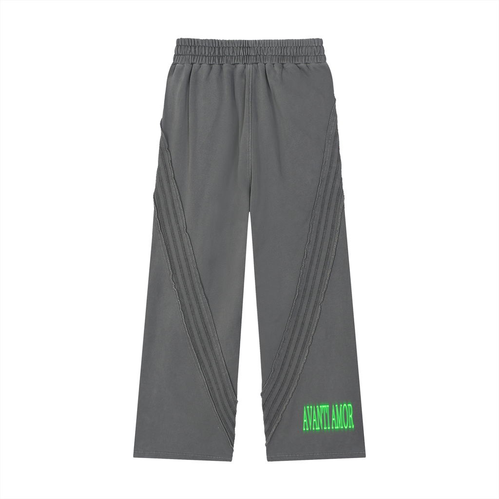 AVANTI AMOR Snow Washed Tape Raw Edge Sweatpants