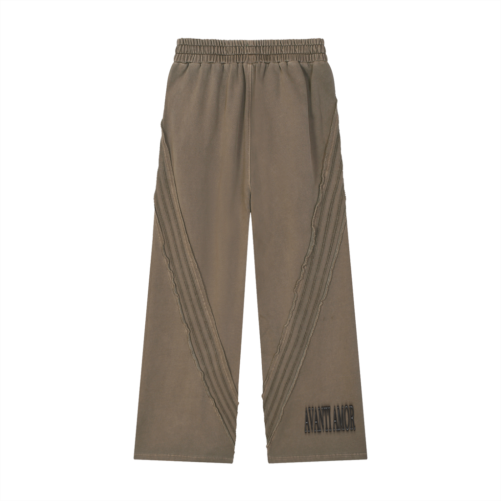 AVANTI AMOR Snow Washed Tape Raw Edge Sweatpants