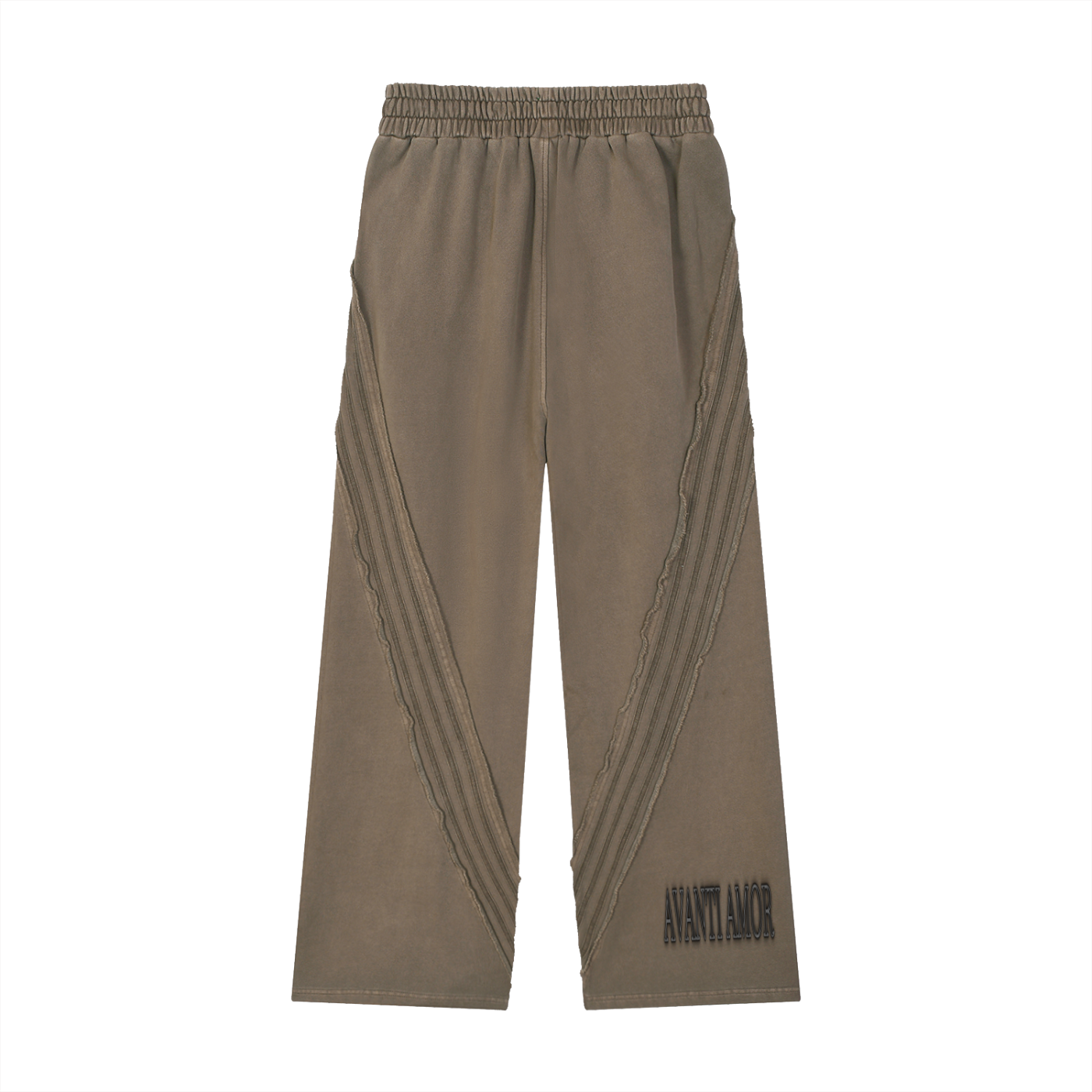 AVANTI AMOR Snow Washed Tape Raw Edge Sweatpants
