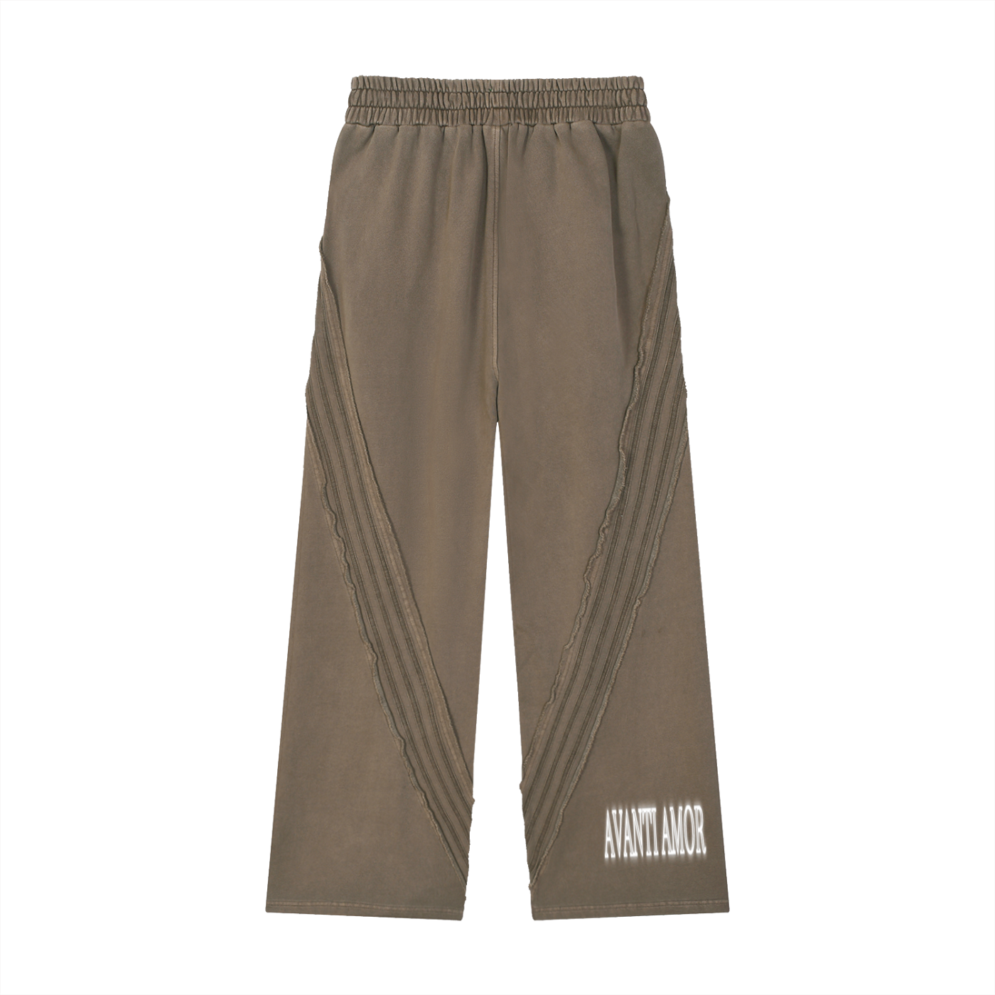 AVANTI AMOR Snow Washed Tape Raw Edge Sweatpants