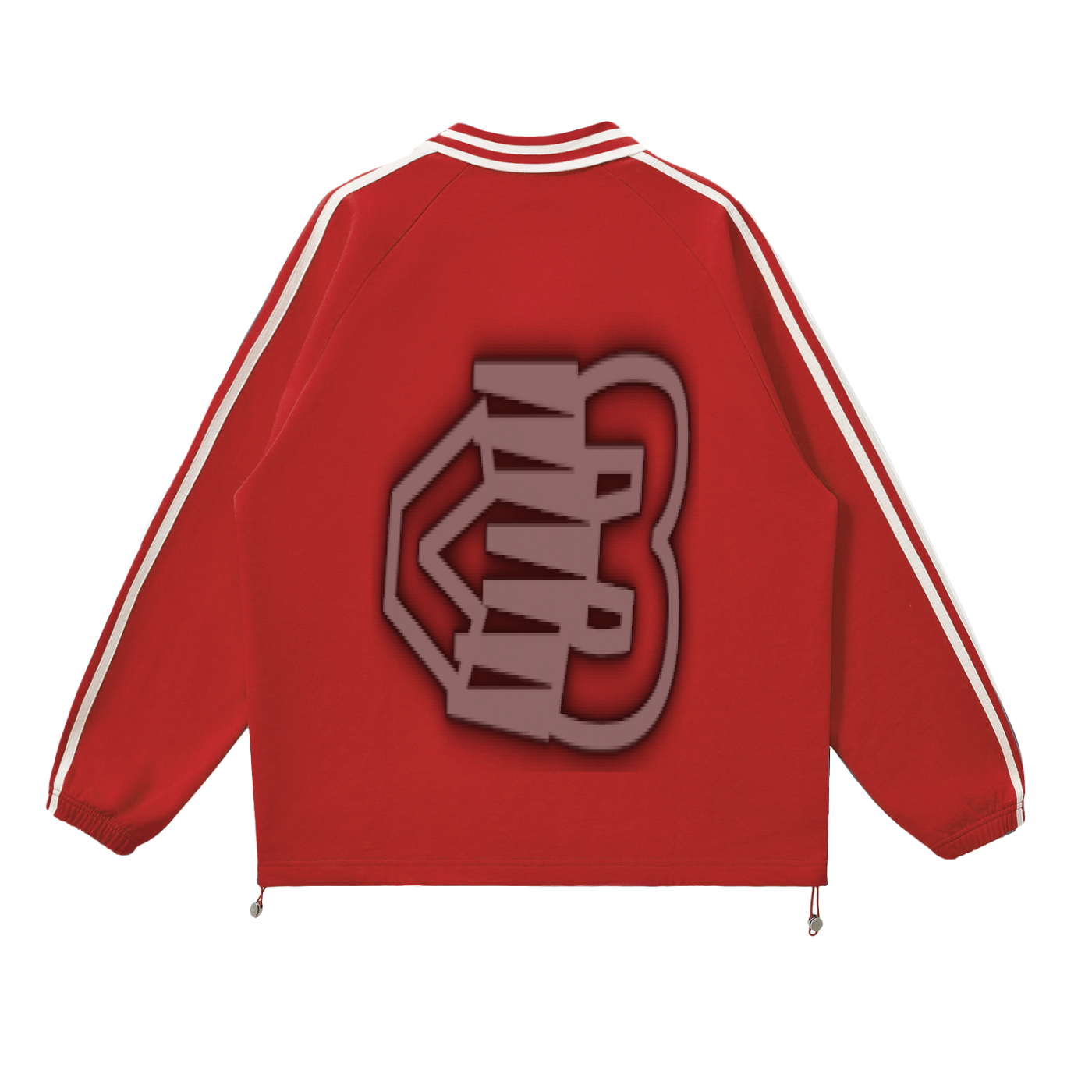 AVANTI AMOR Contrast Striped Lapel Collar Sweatshirt