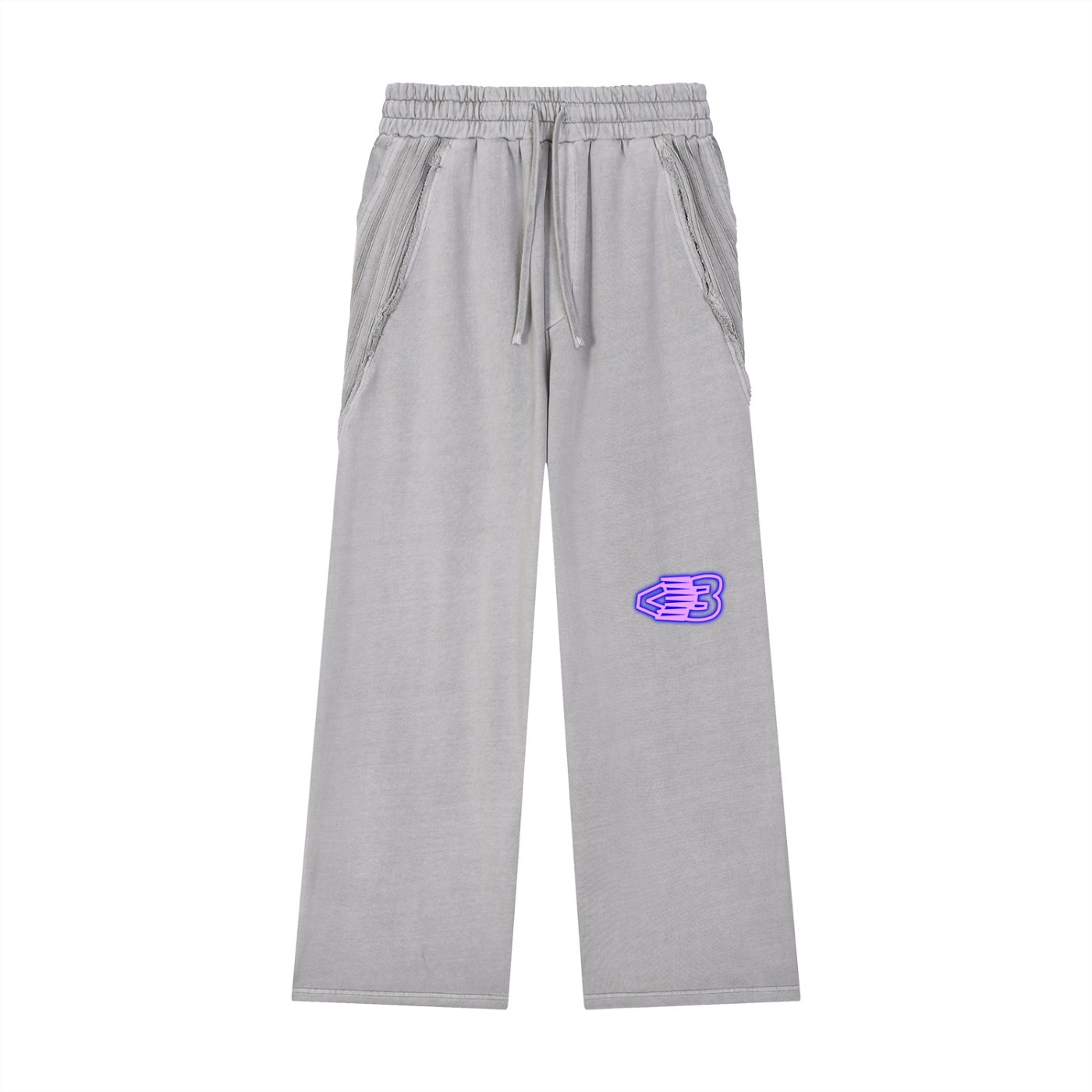 AVANTI AMOR Snow Washed Tape Raw Edge Sweatpants