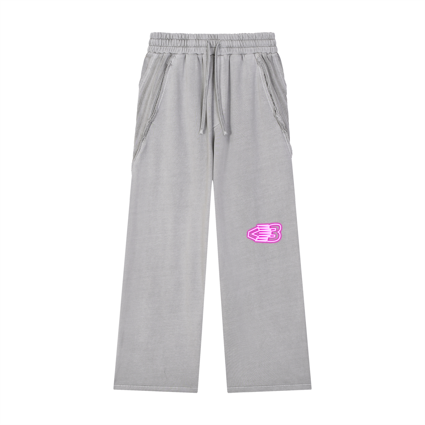 AVANTI AMOR Snow Washed Tape Raw Edge Sweatpants