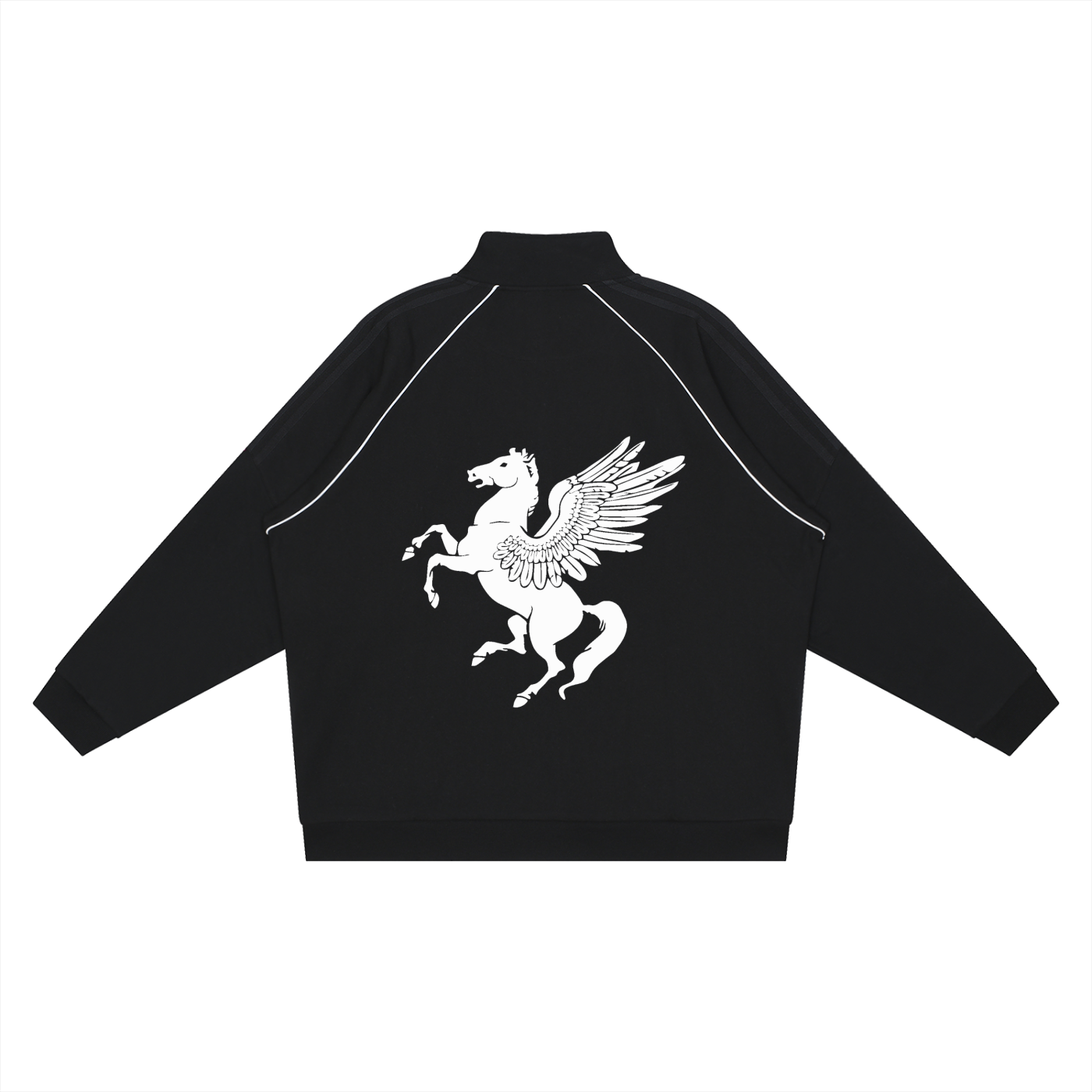 GAFAUDI Reflection Striped Raglan Sleeve  Jacket