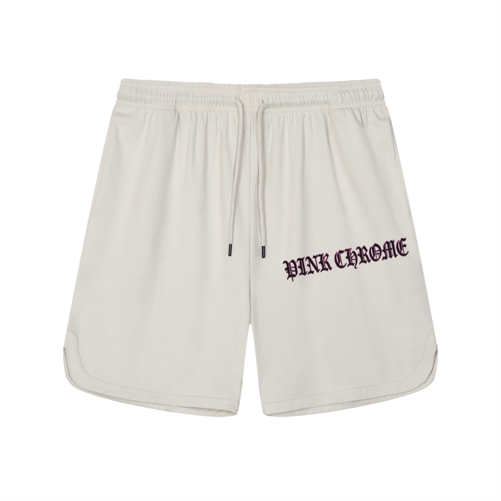 PINK CHROME Mesh-Lined Quick-Dry Performance Shorts