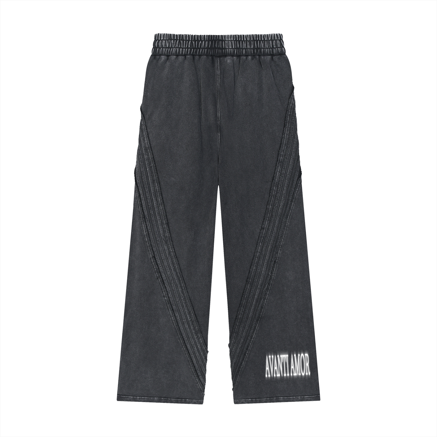 AVANTI AMOR Snow Washed Tape Raw Edge Sweatpants