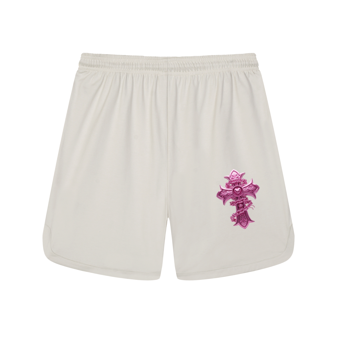 PINK CHROME Mesh-Lined Quick-Dry Performance Shorts