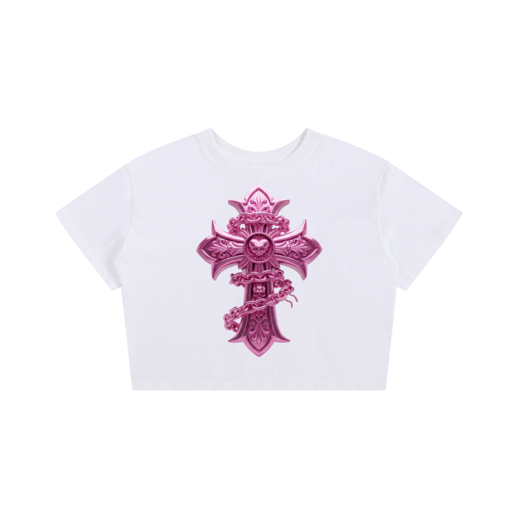 PINK CHROME Baby Tee Seamless T-Shirt - 200 GSM