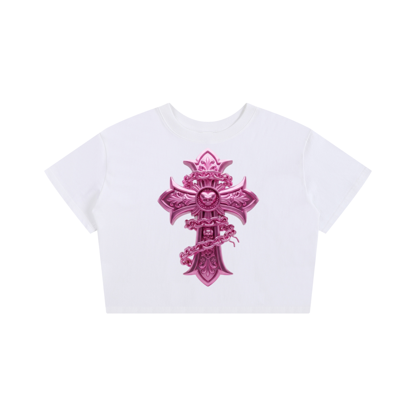 PINK CHROME Baby Tee Seamless T-Shirt - 200 GSM