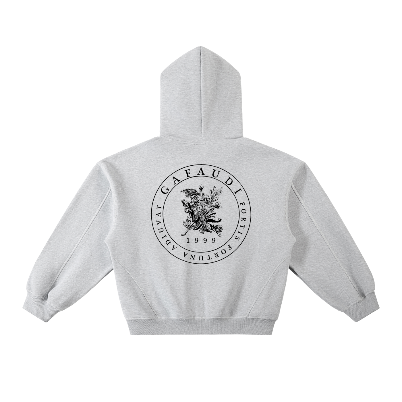 GAFAUDI Contrast-Stitched Boxy Fleece Hoodie