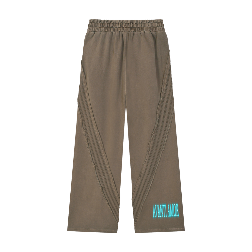 AVANTI AMOR Snow Washed Tape Raw Edge Sweatpants