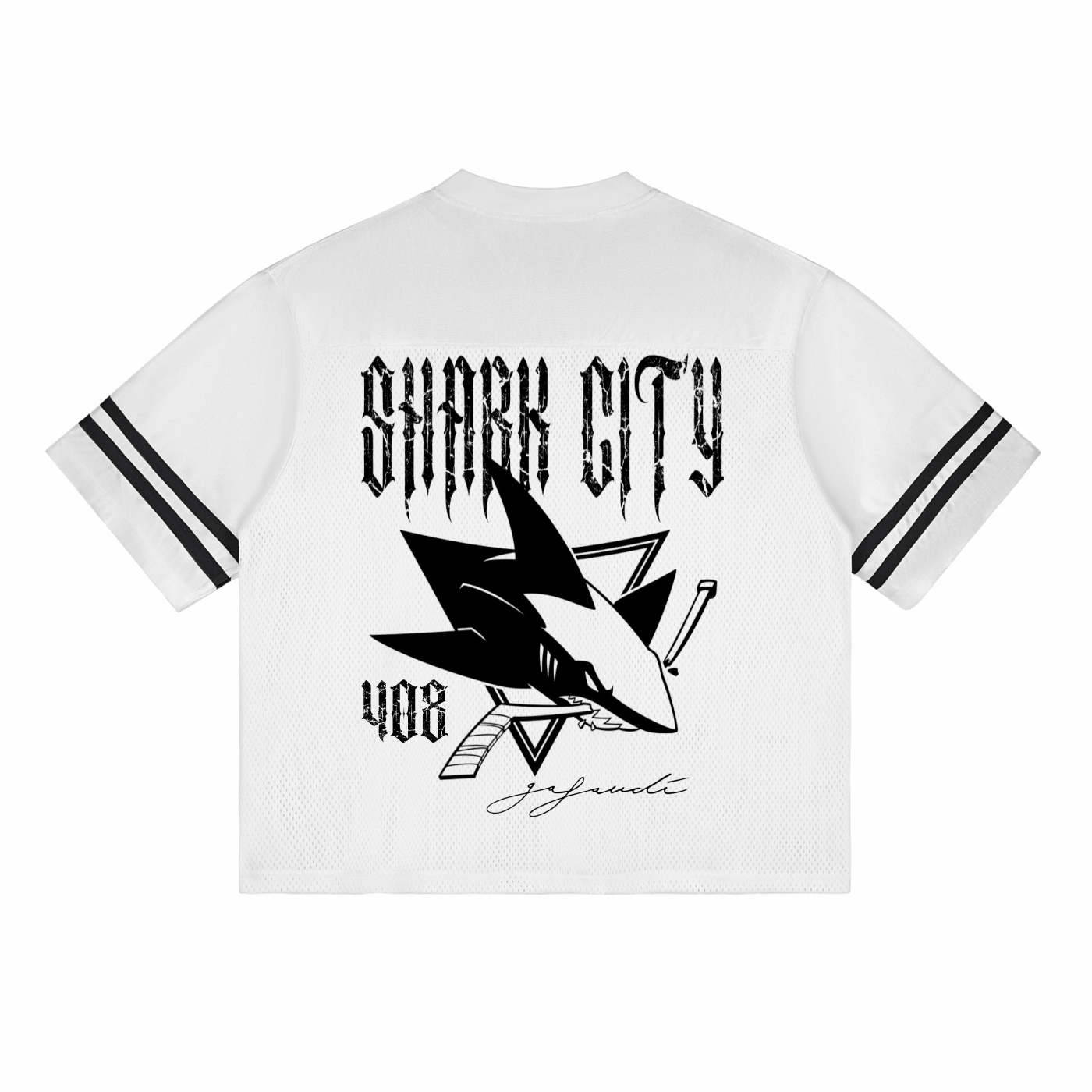 SAN JOSE "Shark City" Taped Mesh T-Shirt