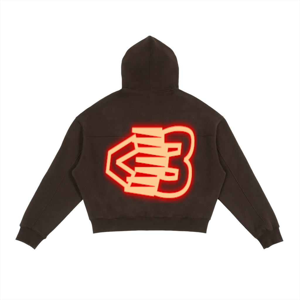 AVANTI AMOR Fleece Zip-Up Boxy Hoodie