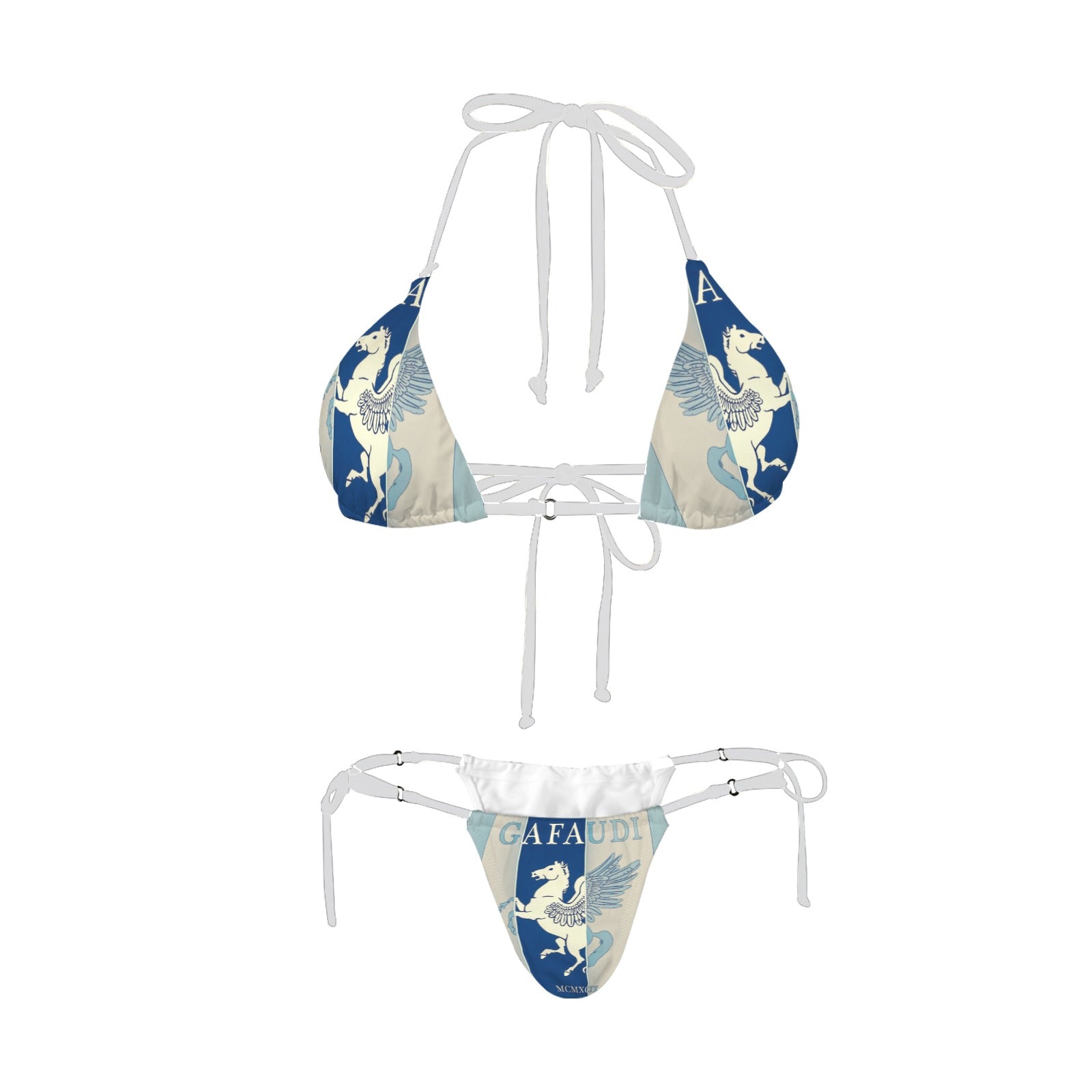 GAFAUDI Women's Halter String Bikini Set