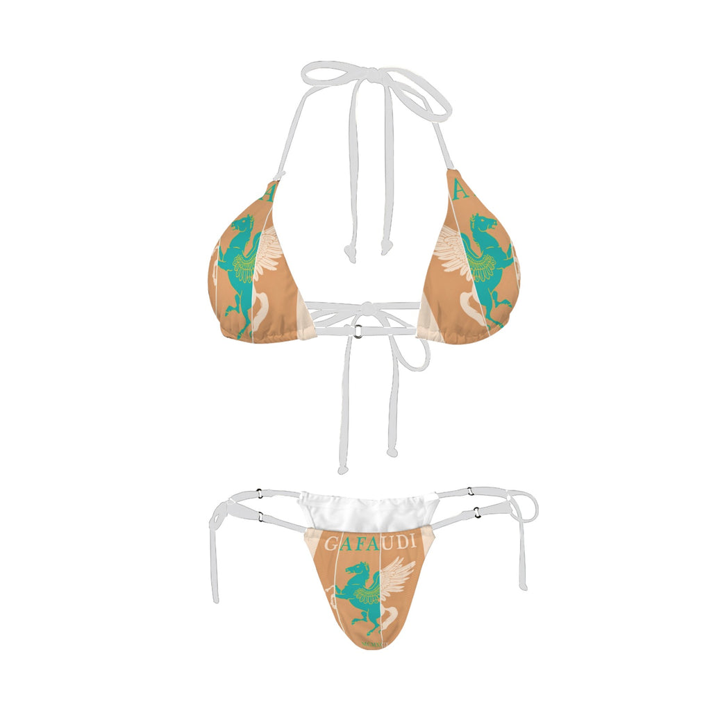 GAFAUDI Women's Halter String Bikini Set
