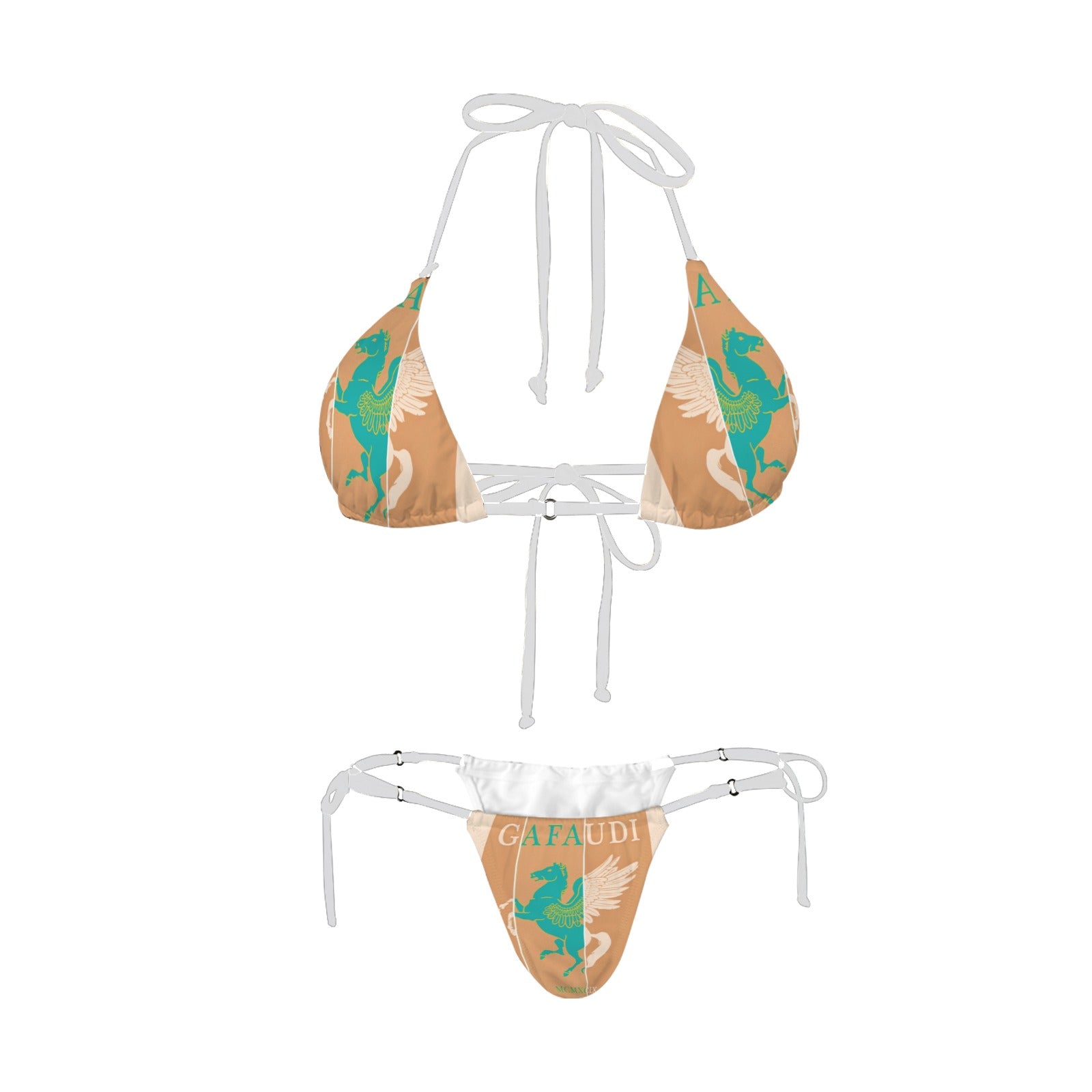 GAFAUDI Women's Halter String Bikini Set