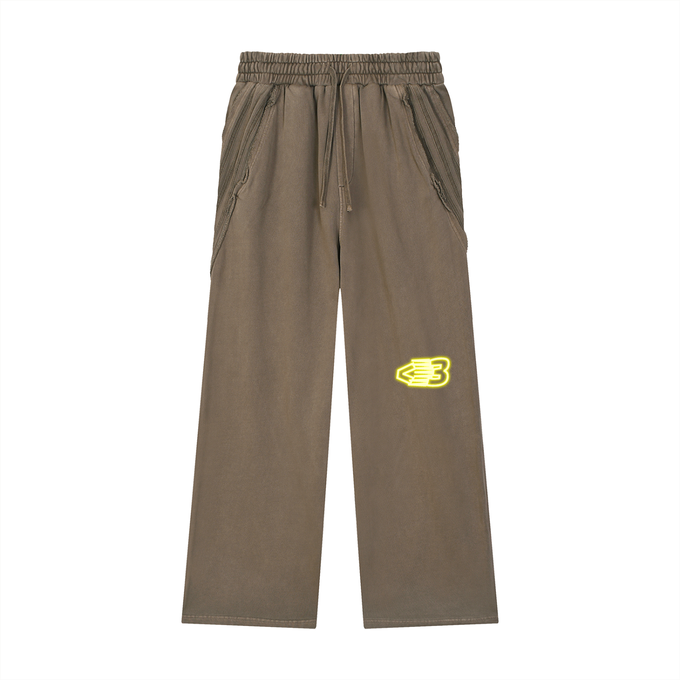 AVANTI AMOR Snow Washed Tape Raw Edge Sweatpants