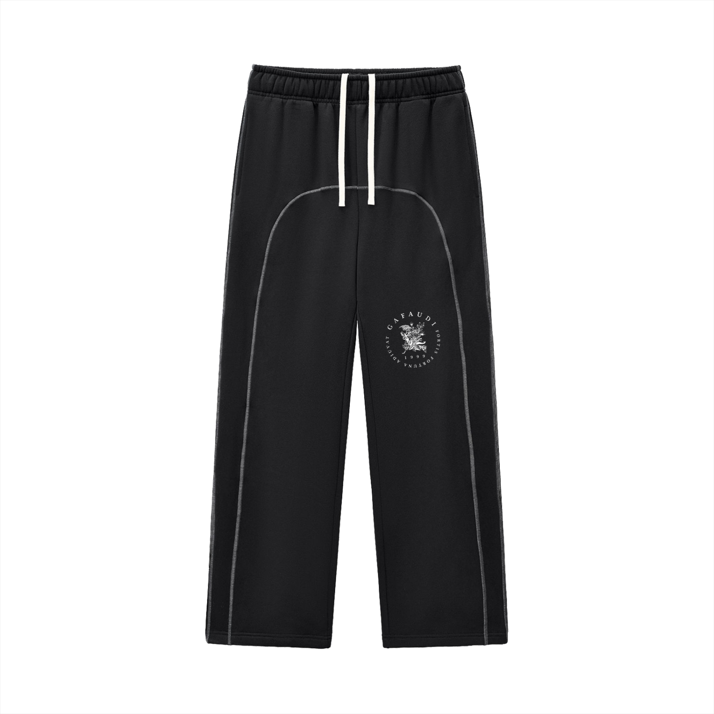 GAFAUDI Contrast-Stitched Fleece Sweatpants