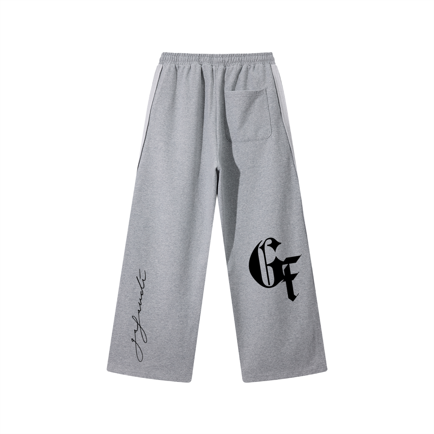 GAFAUDI 'GOD FEARING' Contrast Tape Straight-Leg Sweatpants