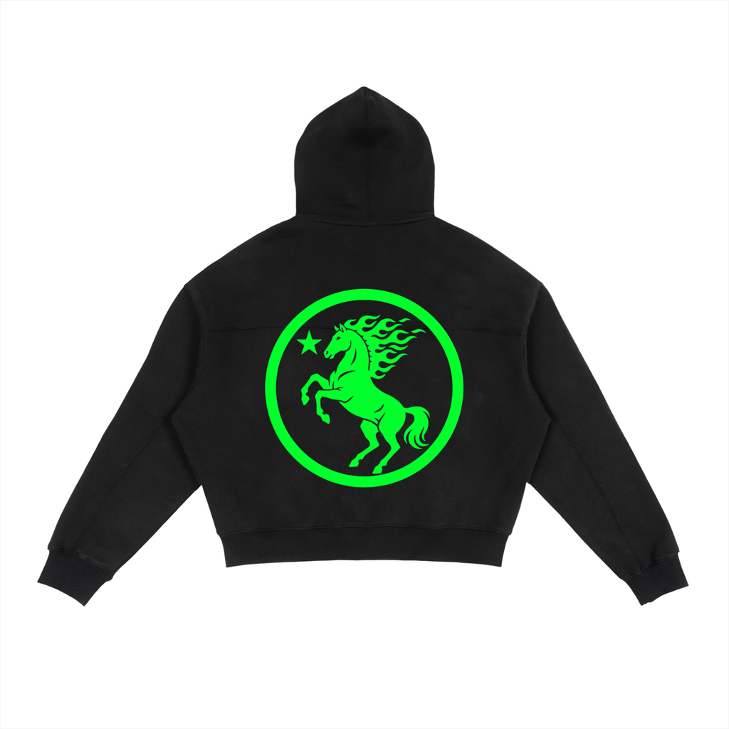 GAFAUDI Fleece Zip-Up Boxy Hoodie