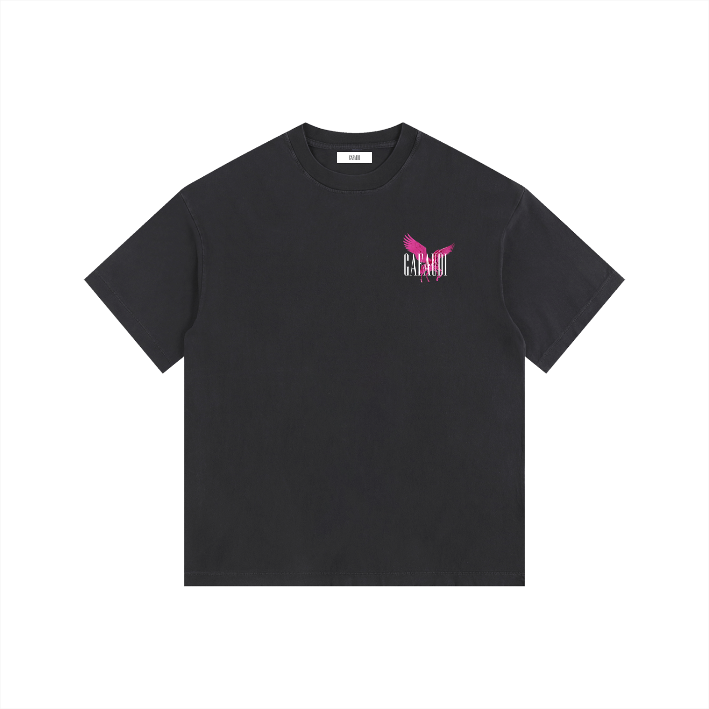 GAFAUDI PINK PEGASUS Vintage Washed Oversized Cotton T-Shirt