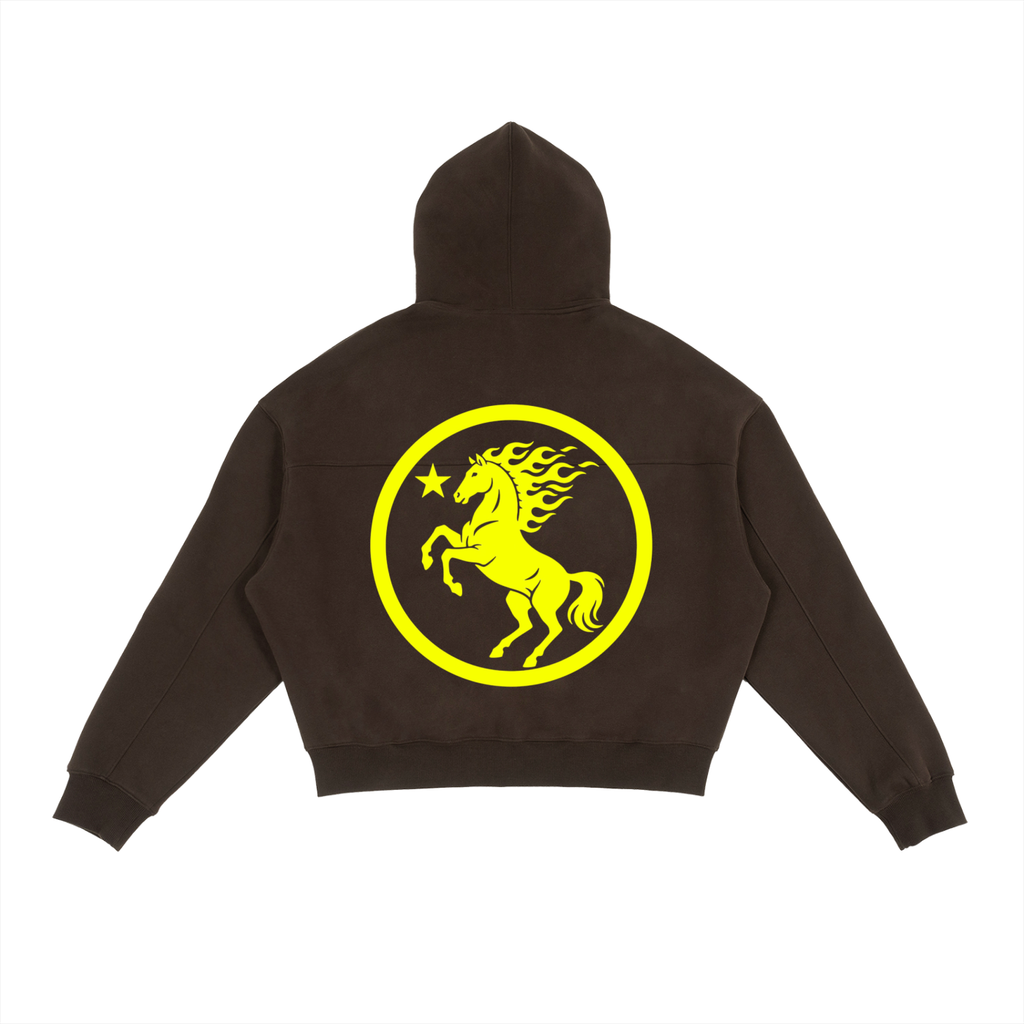 GAFAUDI Fleece Zip-Up Boxy Hoodie