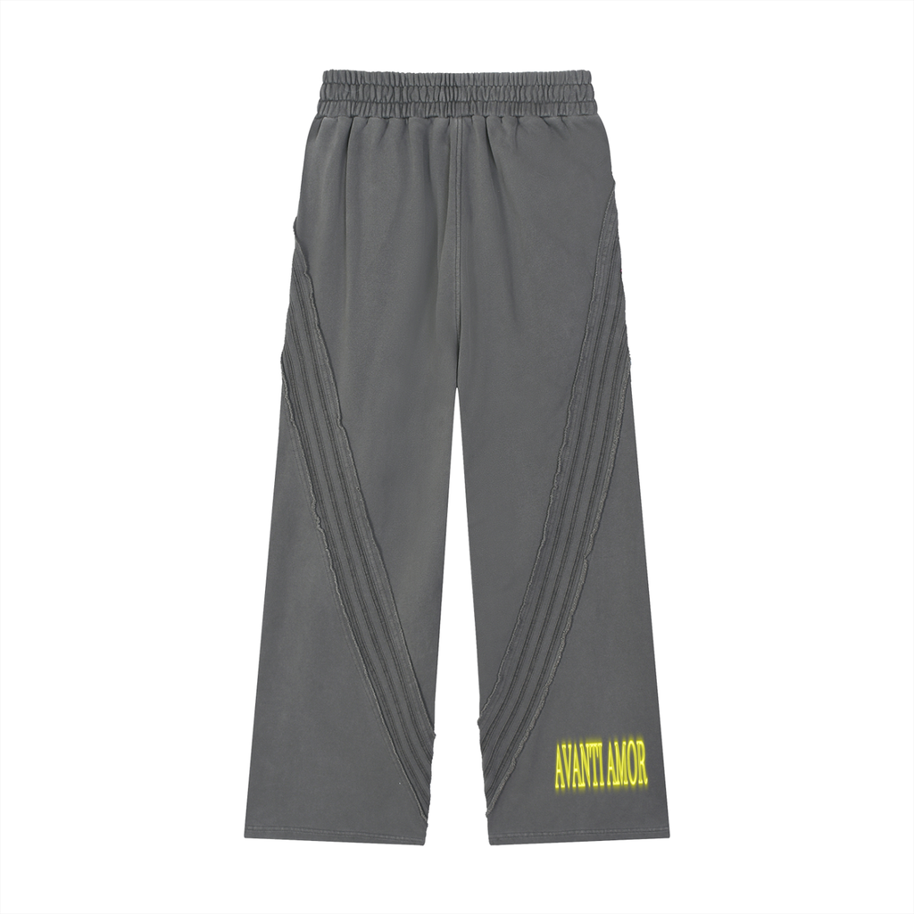 AVANTI AMOR Snow Washed Tape Raw Edge Sweatpants