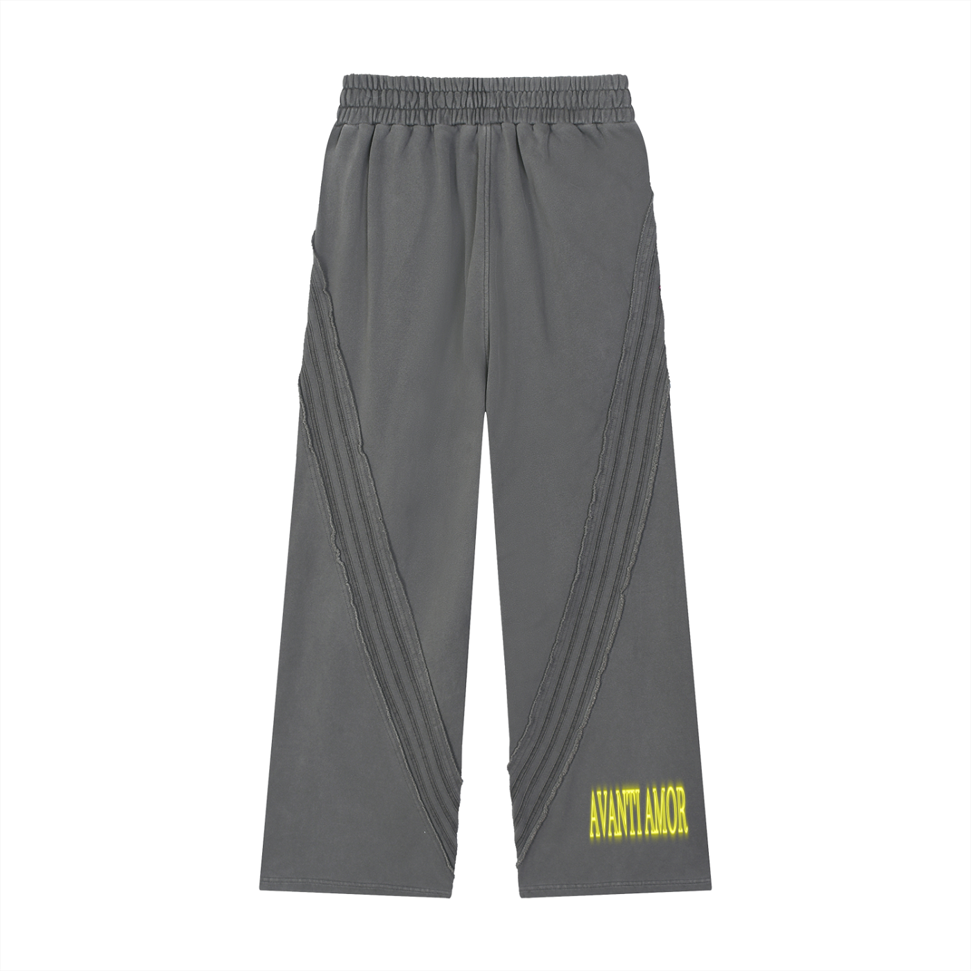 AVANTI AMOR Snow Washed Tape Raw Edge Sweatpants