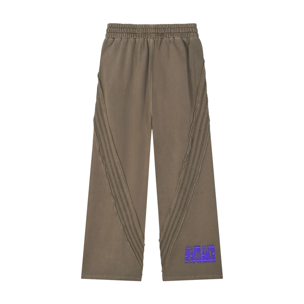 AVANTI AMOR Snow Washed Tape Raw Edge Sweatpants
