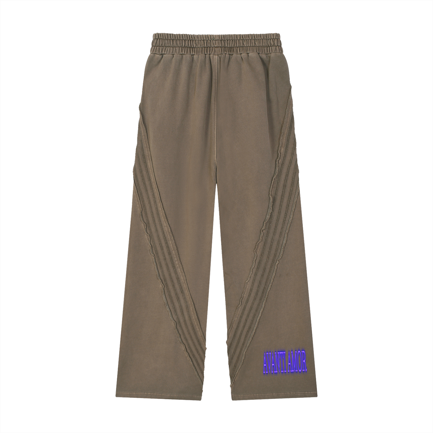 AVANTI AMOR Snow Washed Tape Raw Edge Sweatpants