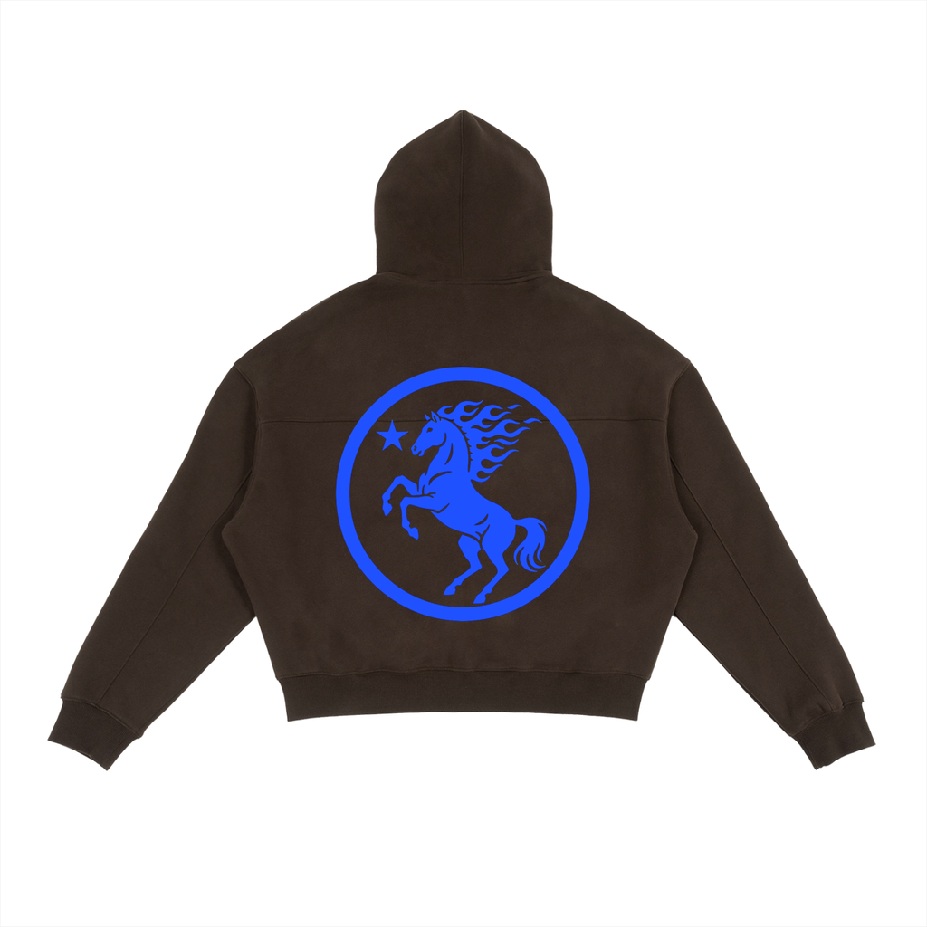 GAFAUDI Fleece Zip-Up Boxy Hoodie