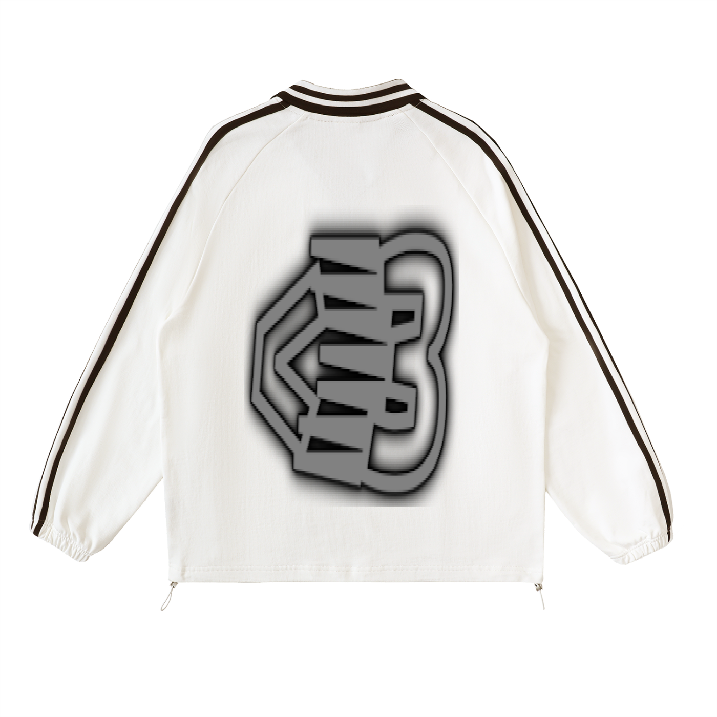 AVANTI AMOR Contrast Striped Lapel Collar Sweatshirt