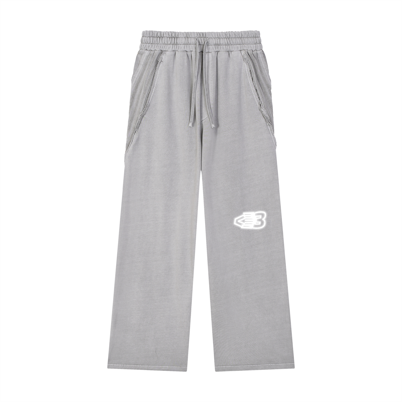 AVANTI AMOR Snow Washed Tape Raw Edge Sweatpants