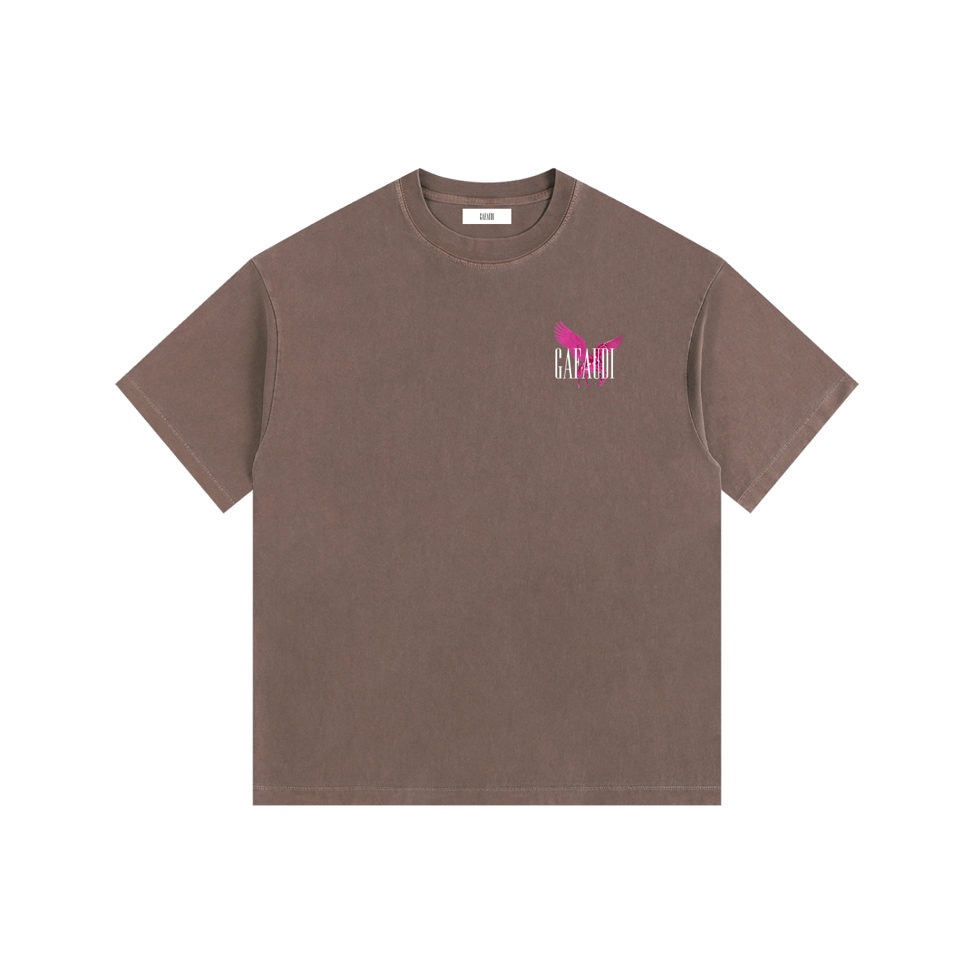 GAFAUDI PINK PEGASUS Vintage Washed Oversized Cotton T-Shirt