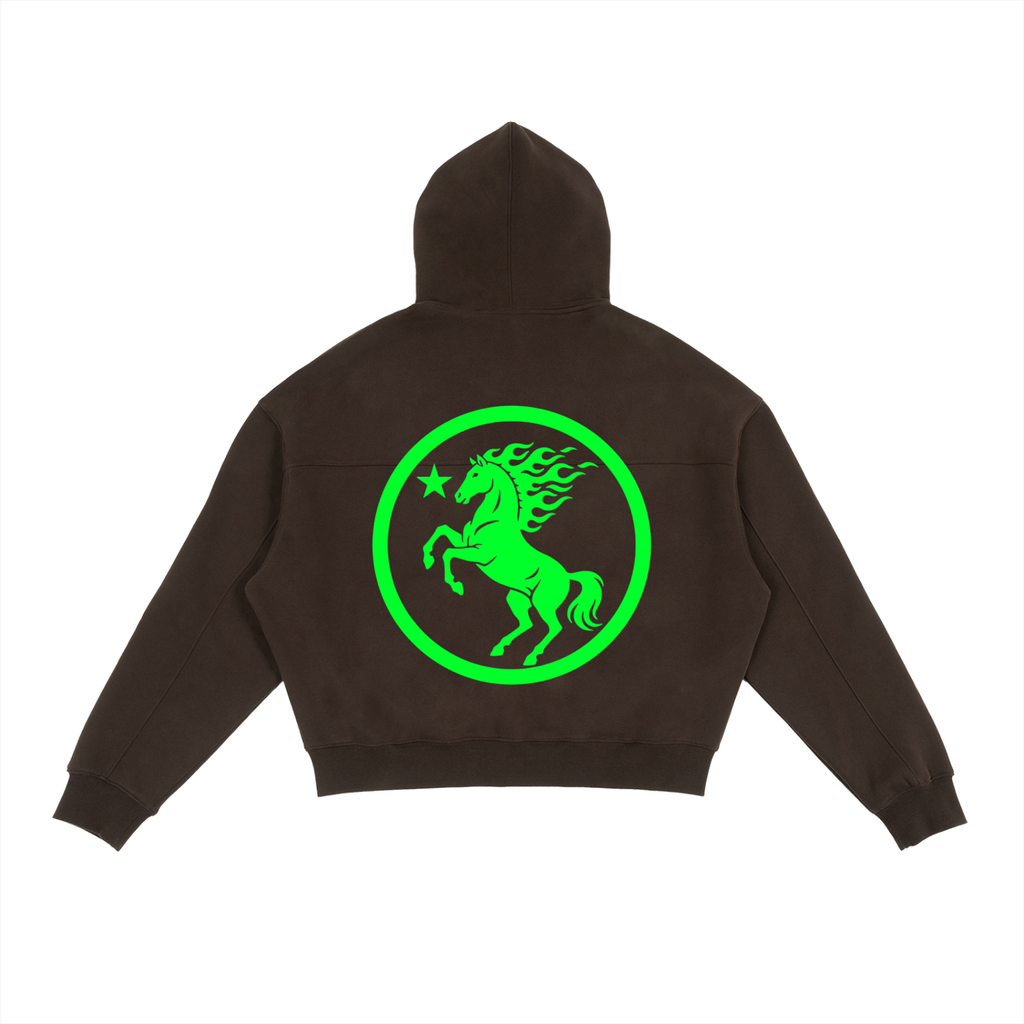 GAFAUDI Fleece Zip-Up Boxy Hoodie