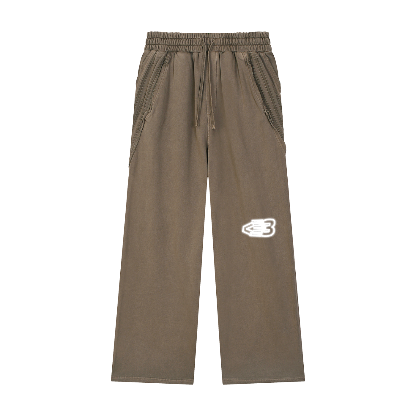 AVANTI AMOR Snow Washed Tape Raw Edge Sweatpants