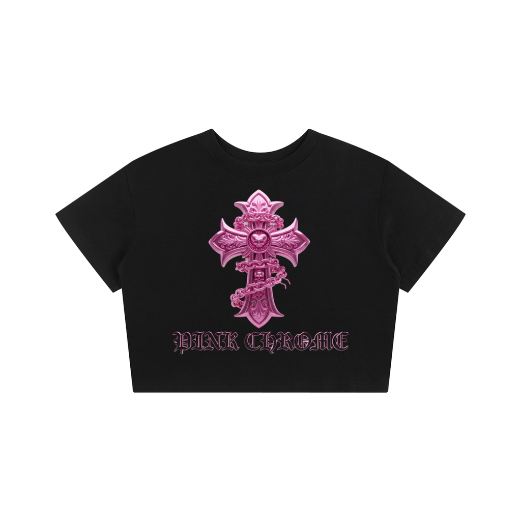 PINK CHROME Baby Tee Seamless T-Shirt - 200 GSM