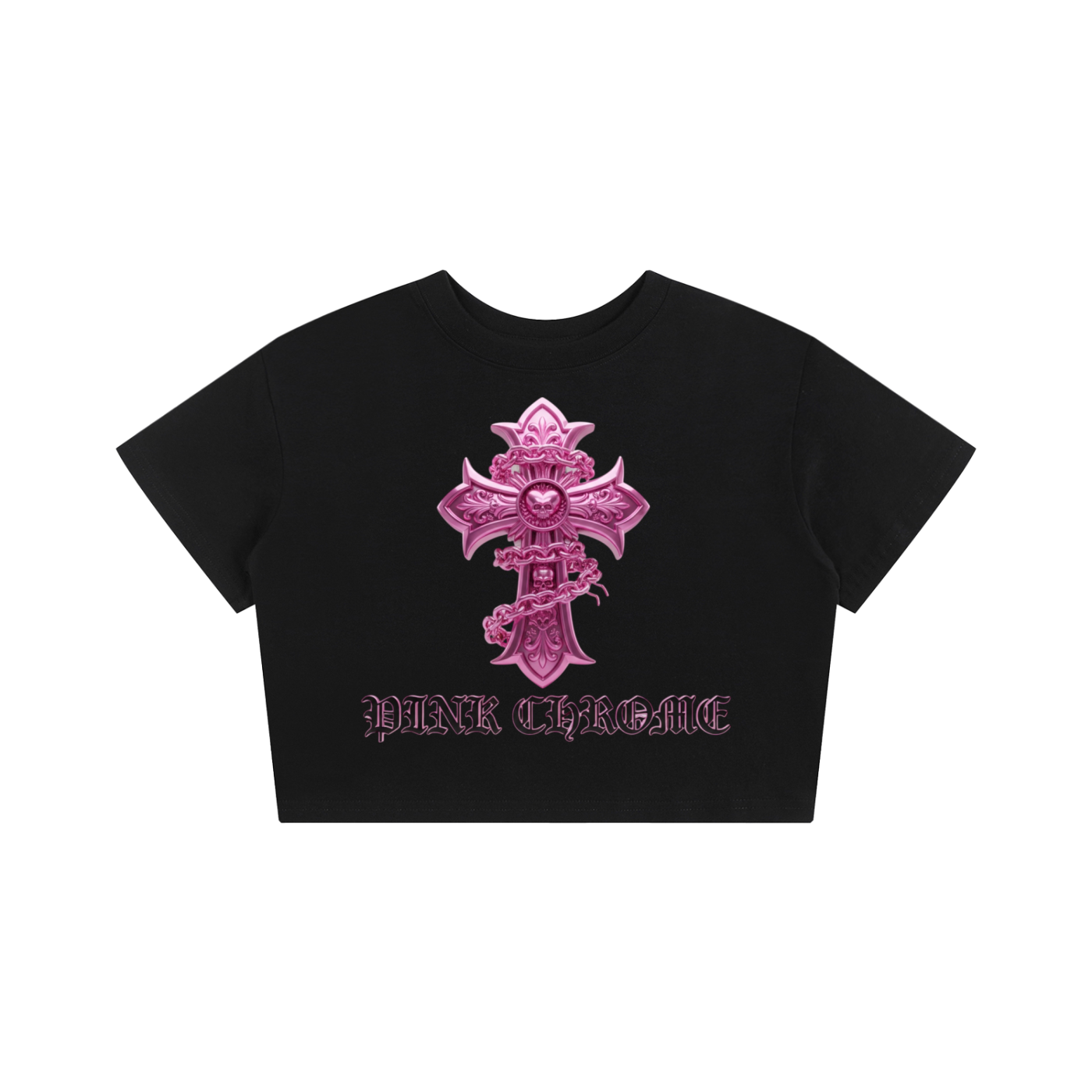 PINK CHROME Baby Tee Seamless T-Shirt - 200 GSM