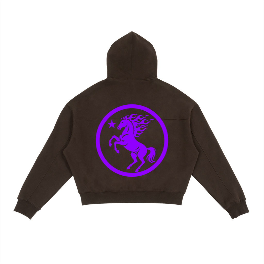 GAFAUDI Fleece Zip-Up Boxy Hoodie