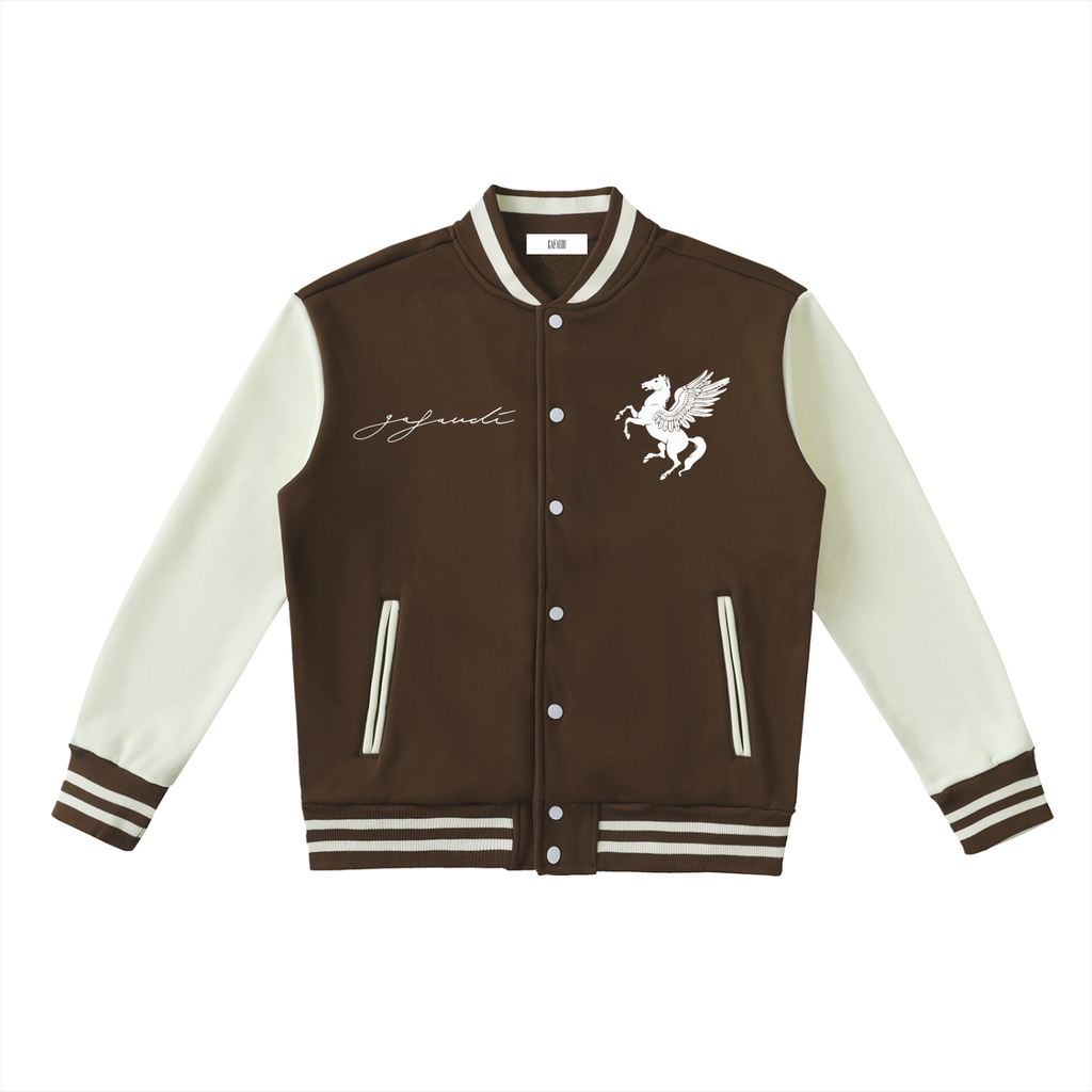 GAFAUDI Two-Tone Fleeced Varsity Jacket